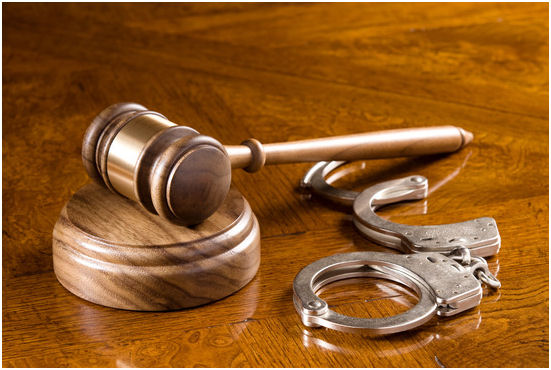 gavel with handcuffs